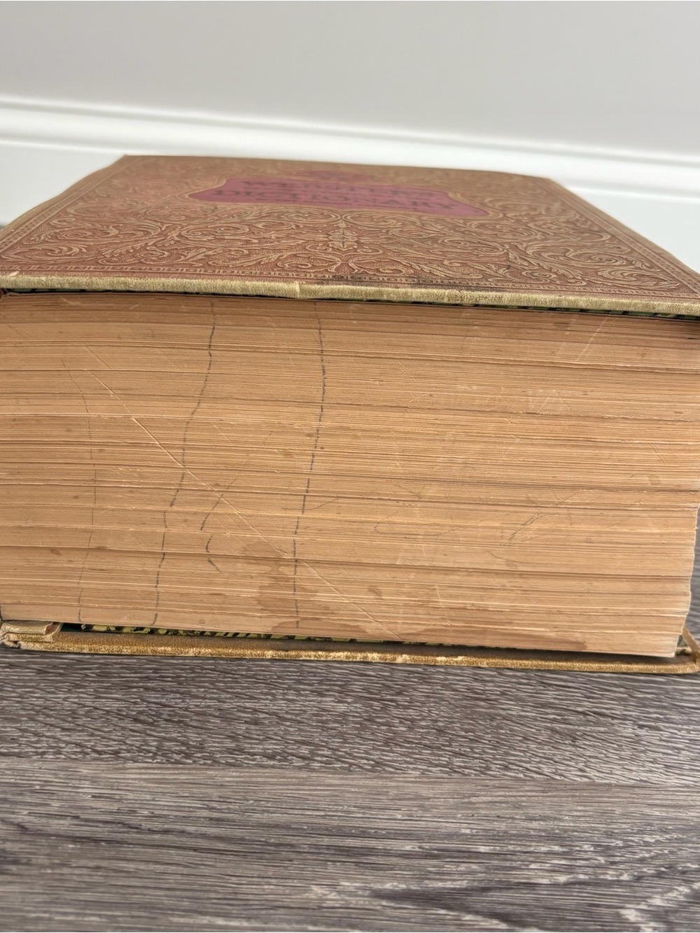 Vintage Websters Dictionary Book in Red and Gold - Picture 2 of 7